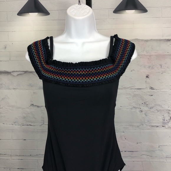 Blue Rod Bettie Off Shoulder Bandeau Black 1183 - Picture 6 of 8